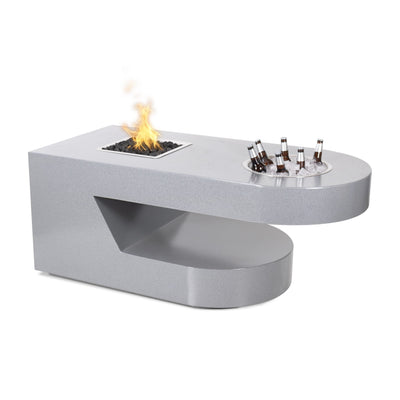 The Outdoor Plus 60" Rectangular Dana Fire Table - Stainless Steel-Patio Pelican