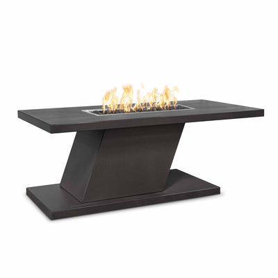 The Outdoor Plus 60" Rectangular Imperial Fire Table 15" Tall - Corten Steel-Patio Pelican