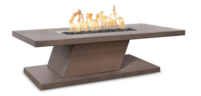 The Outdoor Plus 60" Rectangular Imperial Fire Table 15" Tall - Powder Coated Metal-Patio Pelican