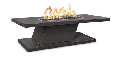 The Outdoor Plus 72" Rectangular Imperial Fire Table 15" Tall - Powder Coated Metal-Patio Pelican