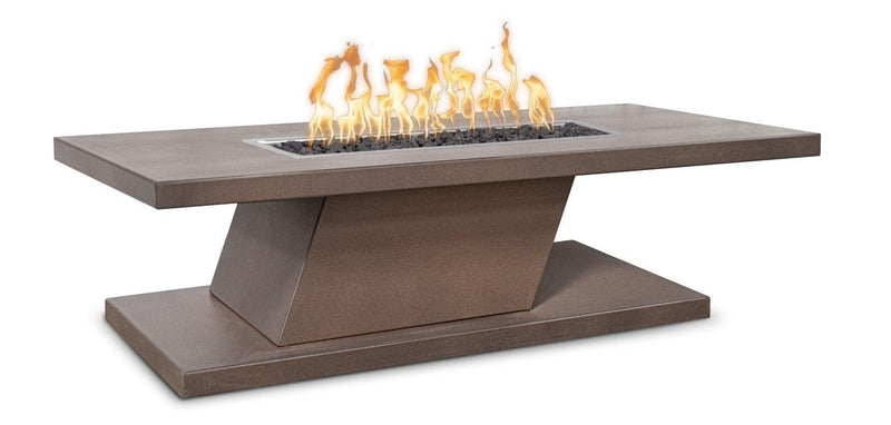 The Outdoor Plus 72" Rectangular Imperial Fire Table 15" Tall - Stainless Steel-Patio Pelican