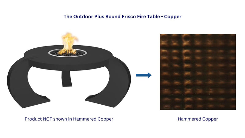 The Outdoor Plus 80" Round Frisco Fire Table - Copper-Patio Pelican
