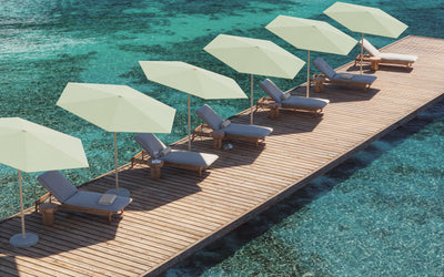 Umbrosa Nata Centerpost Umbrella - Round-Patio Pelican