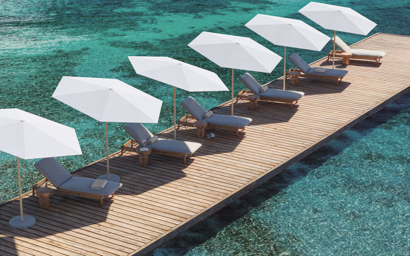 Umbrosa Nata Centerpost Umbrella - Round-Patio Pelican