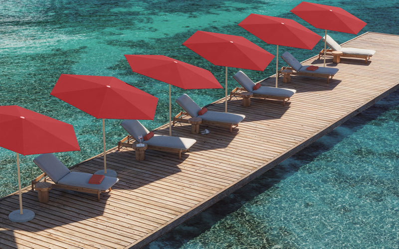 Umbrosa Nata Centerpost Umbrella - Round-Patio Pelican