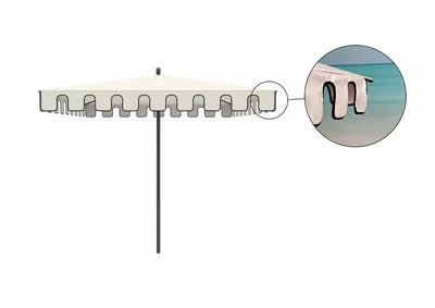 Umbrosa Nata UX Roman Canvas Centerpost Umbrella-Patio Pelican