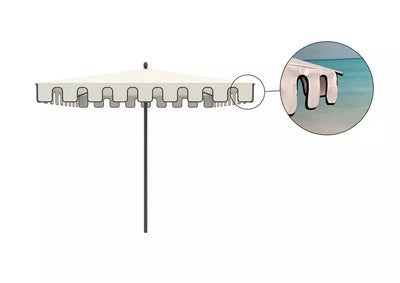 Umbrosa Nata UX Roman Castle Centerpost Umbrella-Patio Pelican