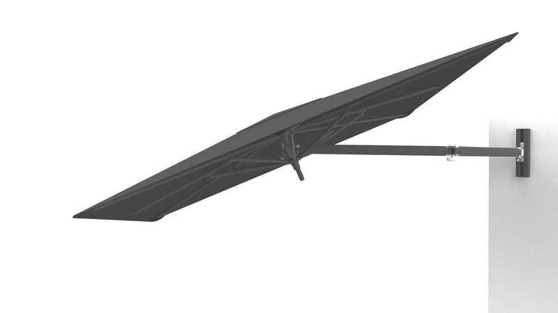 Umbrosa Paraflex UX Full Black Wall Mounted Umbrella-Patio Pelican