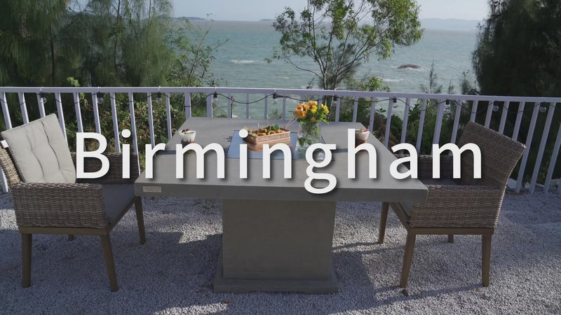 Elementi Birmingham Fire Pit Dining Table