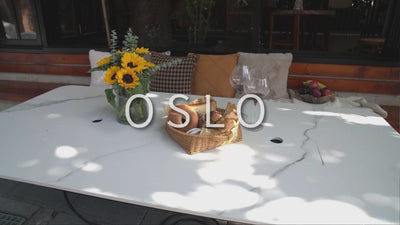 Elementi Plus Oslo Marble Porcelain Dining Table