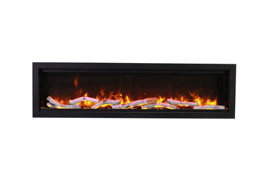 Amantii 100" Symmetry Smart Built-In Electric Indoor/Outdoor Fireplace-Patio Pelican