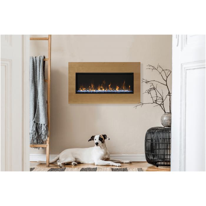 Amantii 30" Panorama Extra Slim Smart Indoor/Outdoor Built-in Electric Fireplace-Patio Pelican