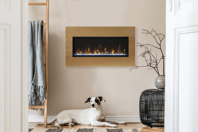 Amantii 30" Panorama Extra Slim Smart Indoor/Outdoor Built-in Electric Fireplace-Patio Pelican