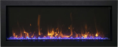 Amantii 30" Panorama Extra Slim Smart Indoor/Outdoor Built-in Electric Fireplace-Patio Pelican