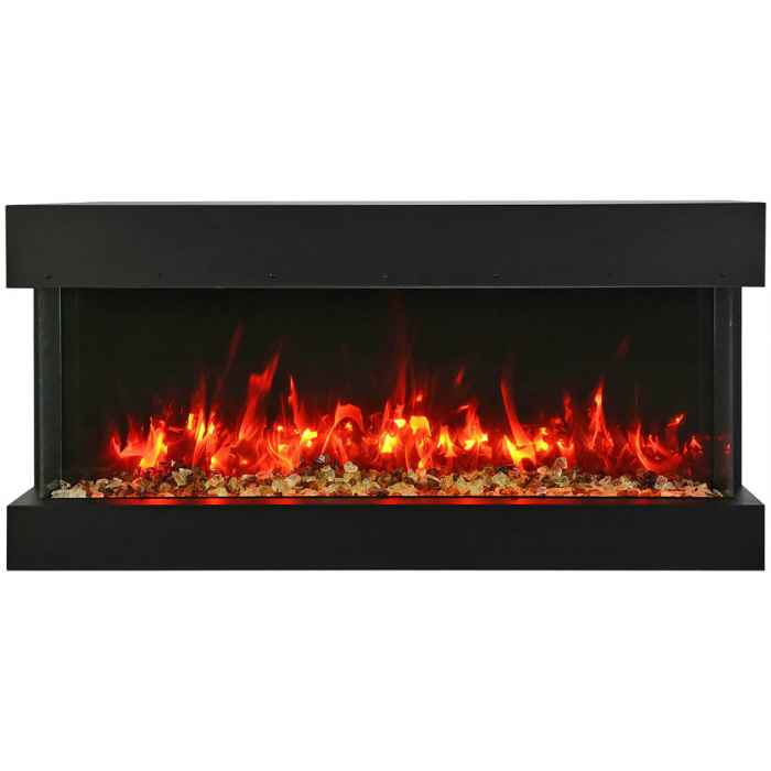 Amantii 30" True View Smart Slim 3-Sided Glass Electric Indoor/Outdoor Fireplace-Patio Pelican
