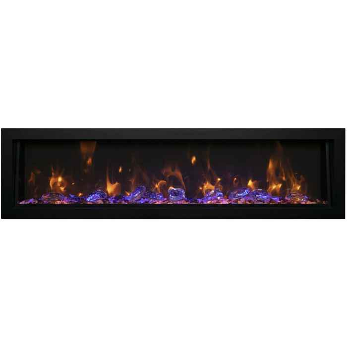 Amantii 40" Panorama Deep Extra Tall Smart Indoor/Outdoor Electric Fireplace-Patio Pelican