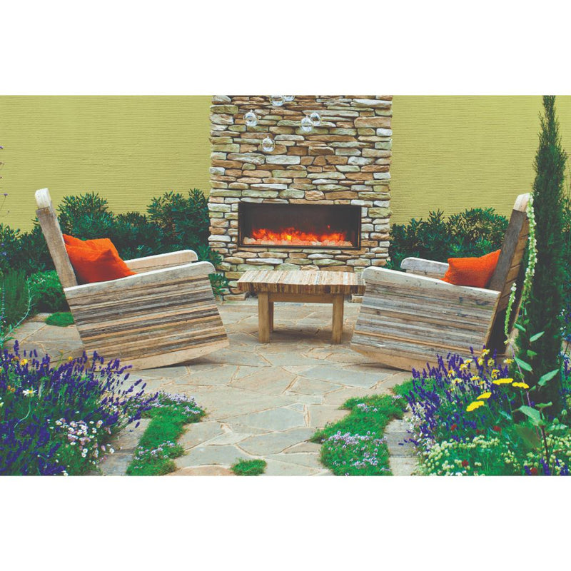 Amantii 40" Panorama Deep Smart Indoor/Outdoor Built-in Electric Fireplace-Patio Pelican