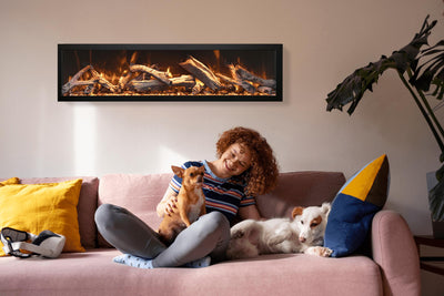 Amantii 40" Panorama Deep Smart Indoor/Outdoor Built-in Electric Fireplace-Patio Pelican