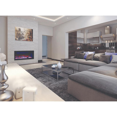 Amantii 40" Panorama Deep Smart Indoor/Outdoor Built-in Electric Fireplace-Patio Pelican