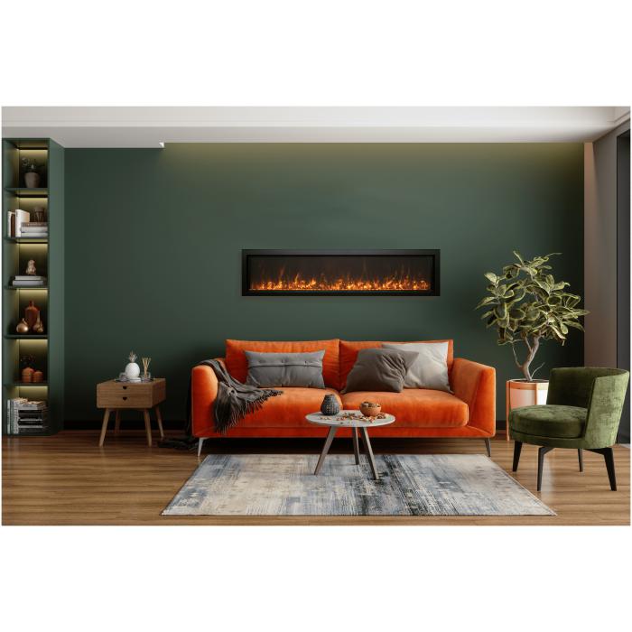 Amantii 40" Panorama Extra Slim Smart Indoor/Outdoor Built-In Electric Fireplace-Patio Pelican