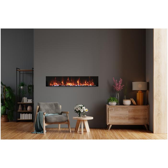 Amantii 40" Panorama Extra Slim Smart Indoor/Outdoor Built-In Electric Fireplace-Patio Pelican