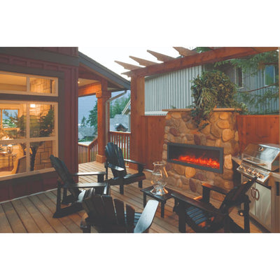 Amantii 40" Panorama Slim Smart Built-In Electric Indoor/Outdoor Fireplace-Patio Pelican