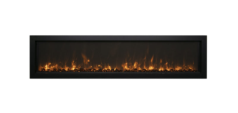 Amantii 40" Panorama Slim Smart Built-In Electric Indoor/Outdoor Fireplace-Patio Pelican