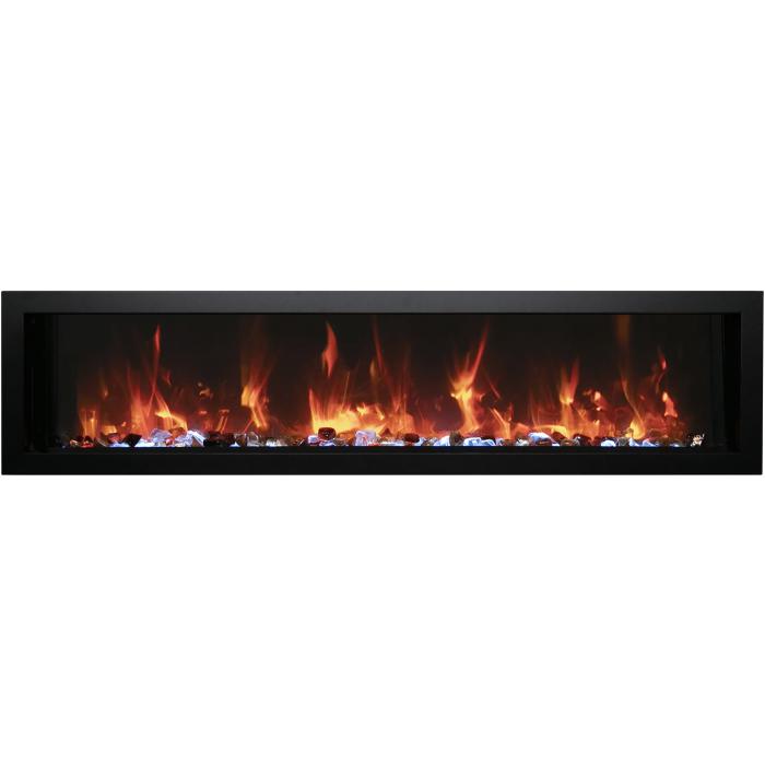 Amantii 50" Panorama Extra Slim Smart Indoor/Outdoor Built-in Electric Fireplace-Patio Pelican