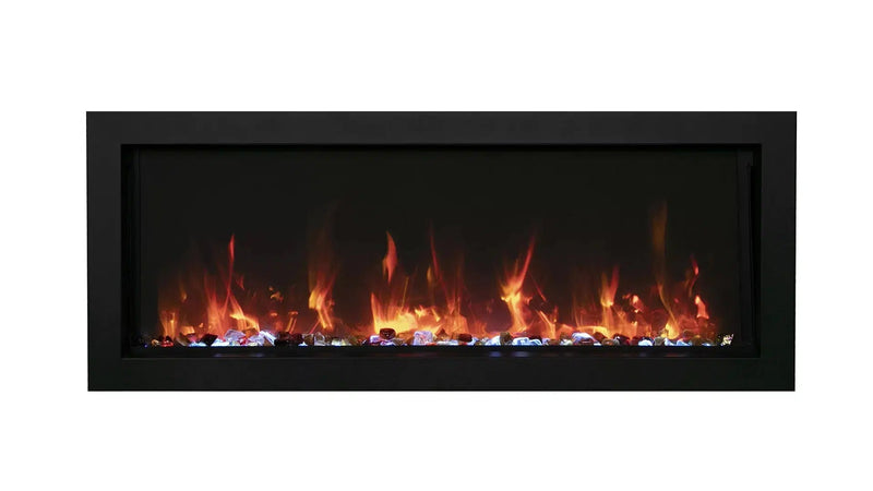 Amantii 50" Panorama Slim Smart Built-In Electric Indoor/Outdoor Fireplace-Patio Pelican