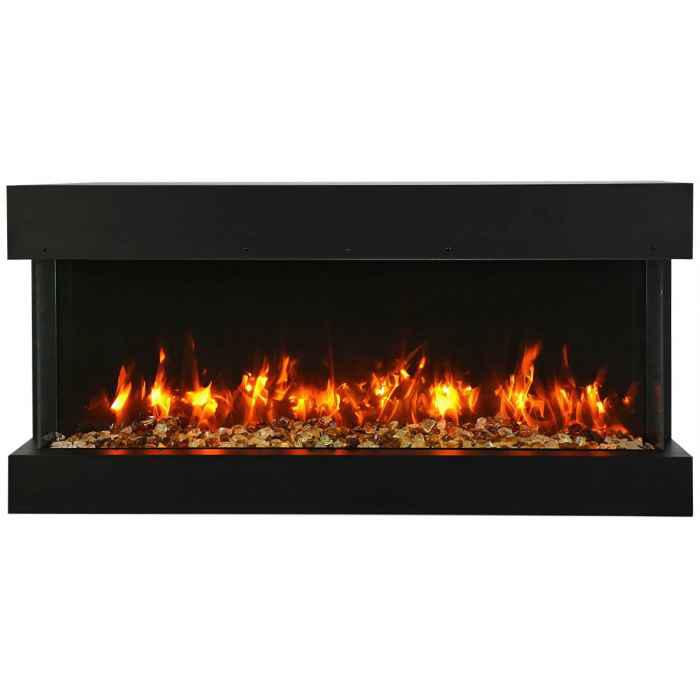 Amantii 50" True View Smart Slim 3-Sided Glass Electric Indoor/Outdoor Fireplace-Patio Pelican