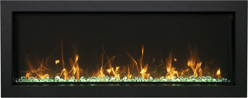 Amantii 60" Panorama Extra Slim Smart Indoor/Outdoor Built-in Electric Fireplace-Patio Pelican