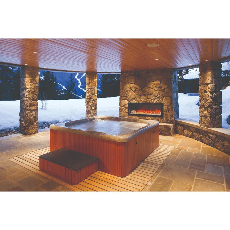 Amantii 60" Panorama Slim Smart Built-In Electric Indoor/Outdoor Fireplace-Patio Pelican