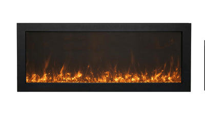 Amantii 60" Panorama Slim Smart Built-In Electric Indoor/Outdoor Fireplace-Patio Pelican