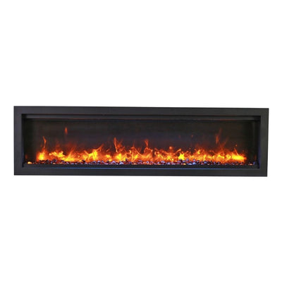 Amantii 60" Symmetry Bespoke Built-In Electric Outdoor Fireplace-Patio Pelican