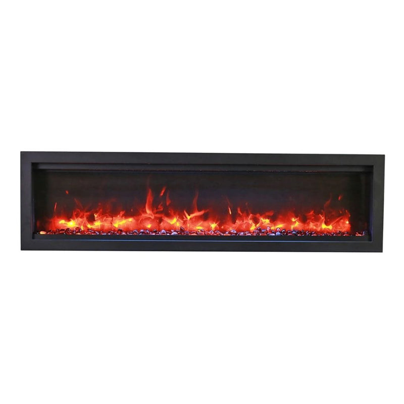 Amantii 60" Symmetry Bespoke Built-In Electric Outdoor Fireplace-Patio Pelican