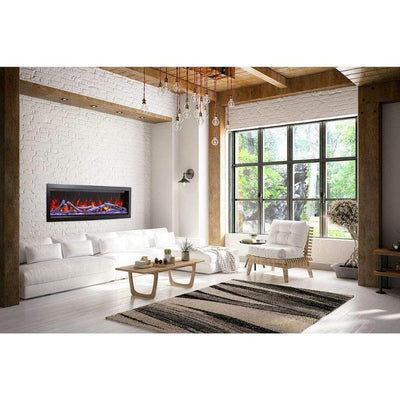 Amantii 60" Symmetry Bespoke Built-In Electric Outdoor Fireplace-Patio Pelican