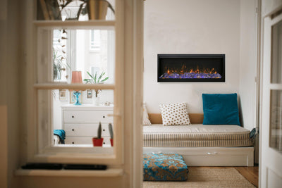 Amantii 60" Symmetry Extra Tall Smart Built-in Smart Wifi Electric Indoor/Outdoor Fireplace-Patio Pelican