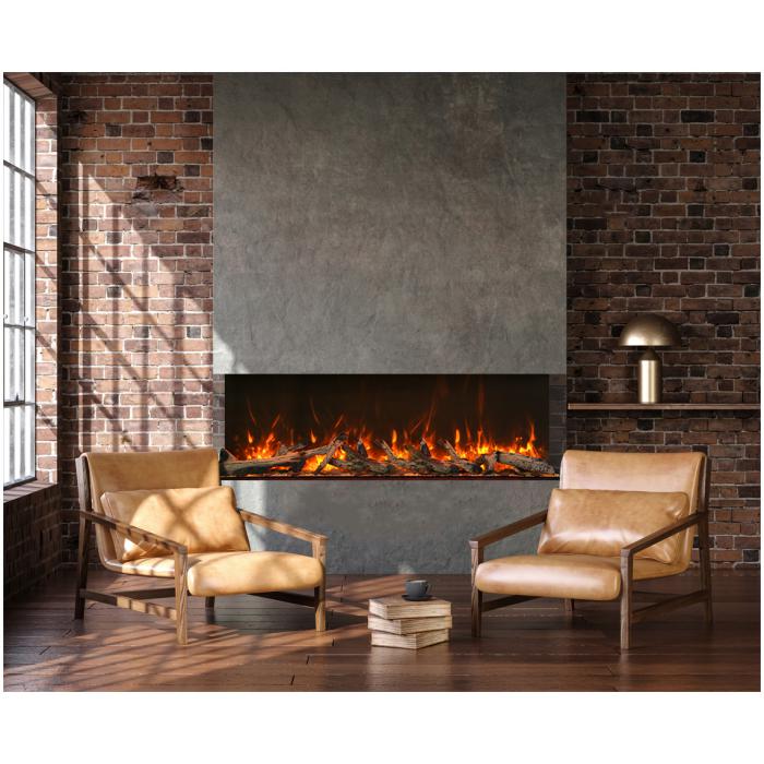 Amantii 72" 3-Sided True View Smart Extra Tall Electric Indoor/Outdoor Fireplace-Patio Pelican