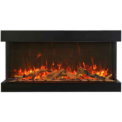 Amantii 72" 3-Sided True View Smart Extra Tall Electric Indoor/Outdoor Fireplace-Patio Pelican