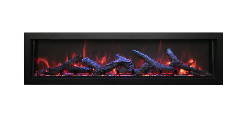 Amantii 72" Panorama Deep Smart Indoor/Outdoor Built-in Electric Fireplace-Patio Pelican