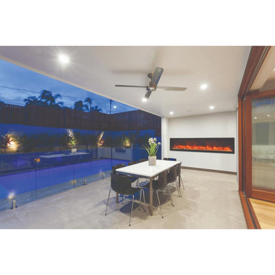 Amantii 72" Panorama Deep Smart Indoor/Outdoor Built-in Electric Fireplace-Patio Pelican