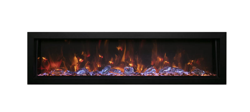 Amantii 72" Panorama Deep Smart Indoor/Outdoor Built-in Electric Fireplace-Patio Pelican