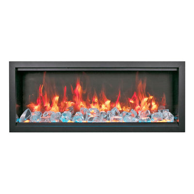 Amantii 74" Symmetry Bespoke Extra Tall Electric Outdoor Fireplace-Patio Pelican