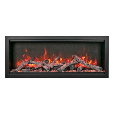 Amantii 74" Symmetry Bespoke Extra Tall Electric Outdoor Fireplace-Patio Pelican