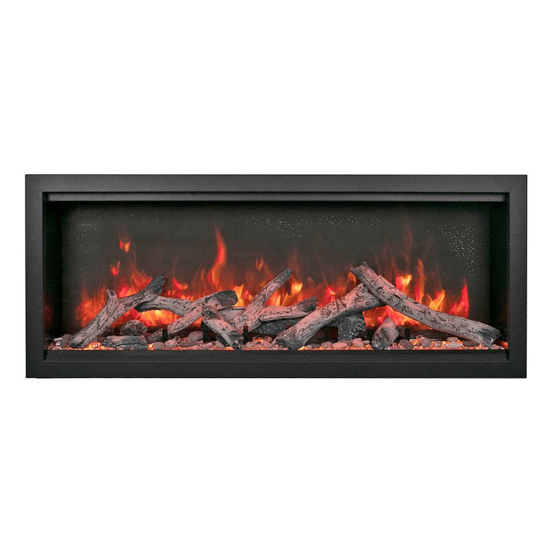 Amantii 74" Symmetry Bespoke Extra Tall Electric Outdoor Fireplace-Patio Pelican