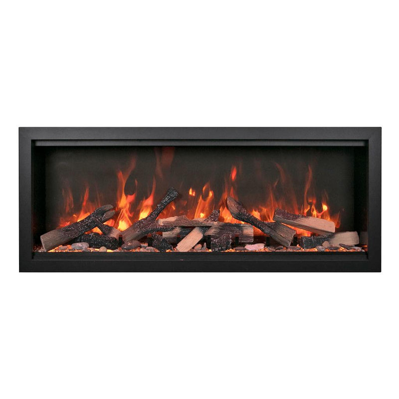 Amantii 74" Symmetry Bespoke Extra Tall Electric Outdoor Fireplace-Patio Pelican