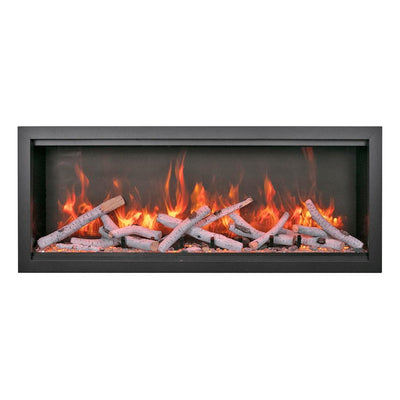 Amantii 74" Symmetry Bespoke Extra Tall Electric Outdoor Fireplace-Patio Pelican