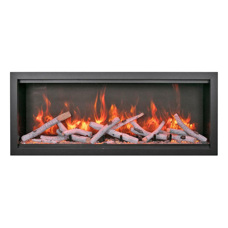 Amantii 74" Symmetry Bespoke Extra Tall Electric Outdoor Fireplace-Patio Pelican