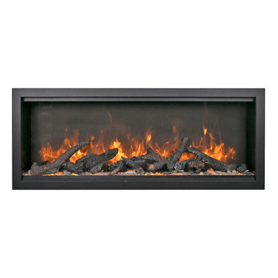 Amantii 74" Symmetry Bespoke Extra Tall Electric Outdoor Fireplace-Patio Pelican