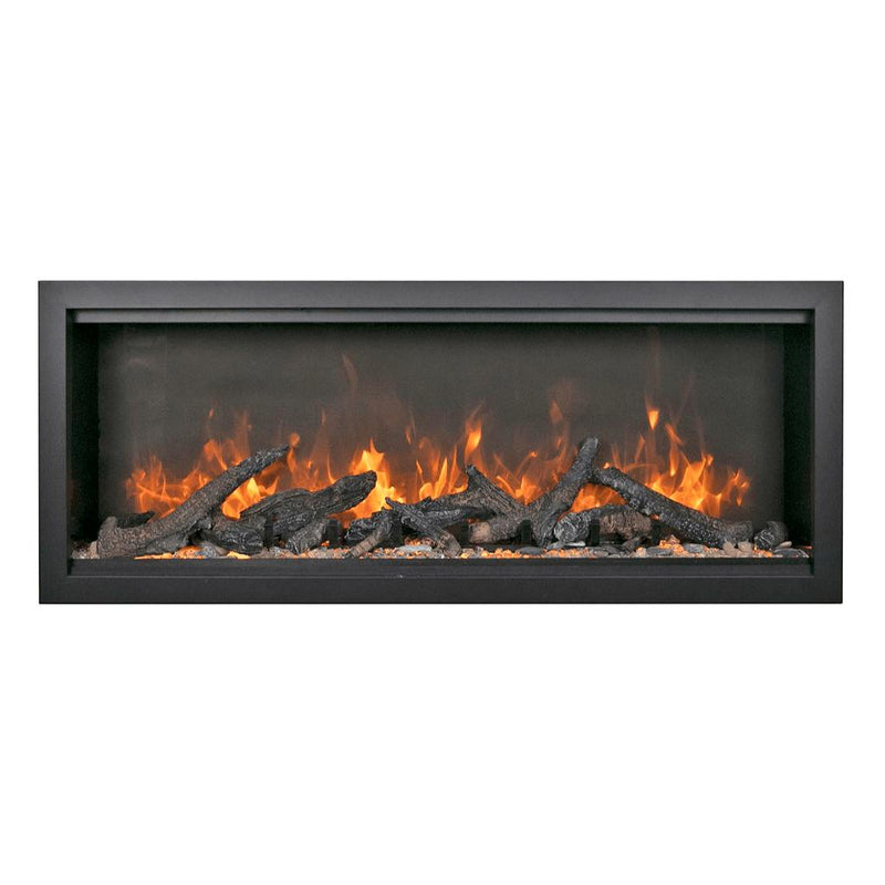 Amantii 74" Symmetry Bespoke Extra Tall Electric Outdoor Fireplace-Patio Pelican